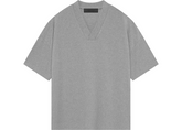 Fear of God Essentials V Neck T-Shirt - Dark Heather Oatmeal (FW23)